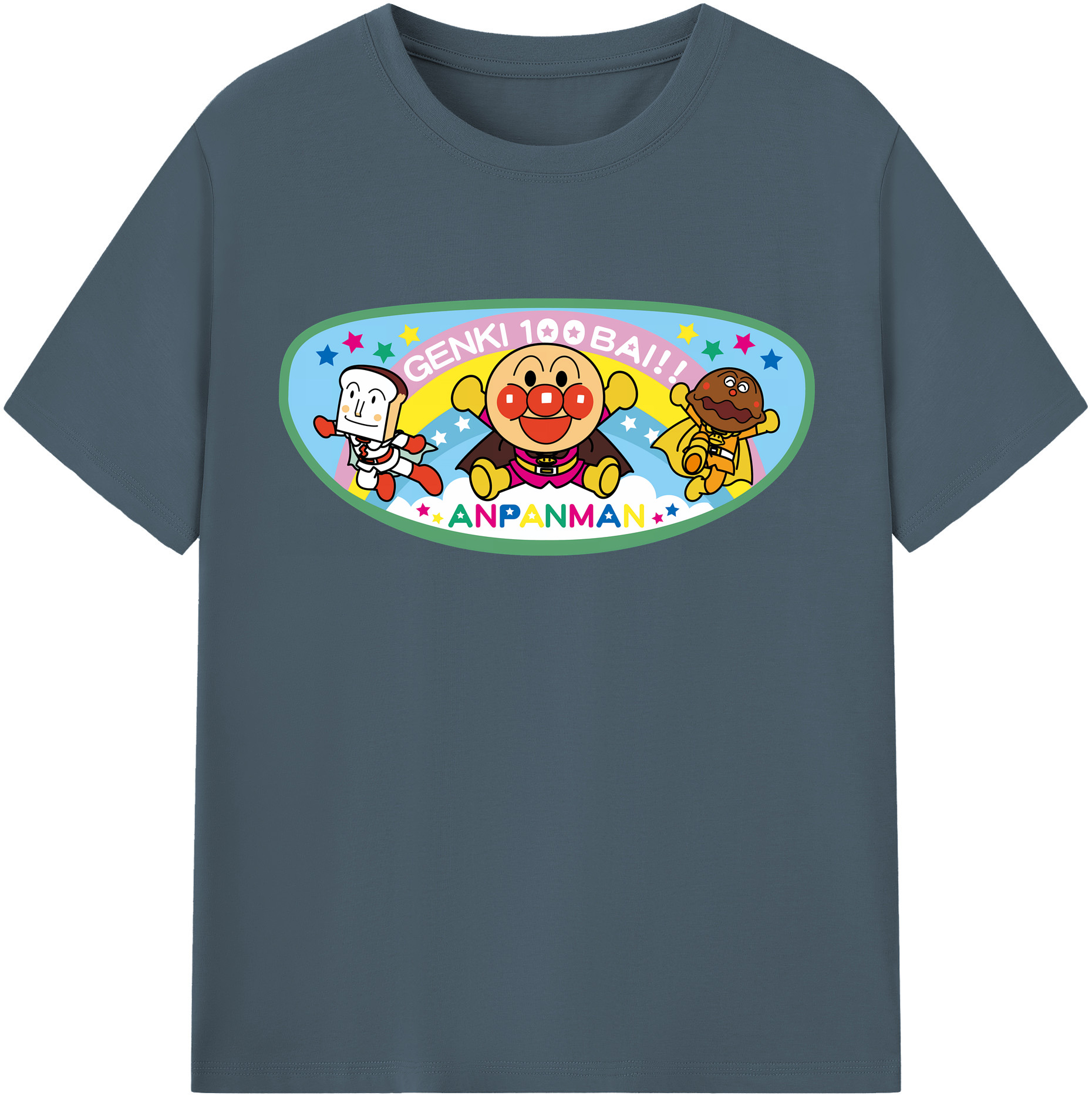 （画像用） アンパンマン Anpanman 綿100％半袖Tシャツ（フロントプリント）